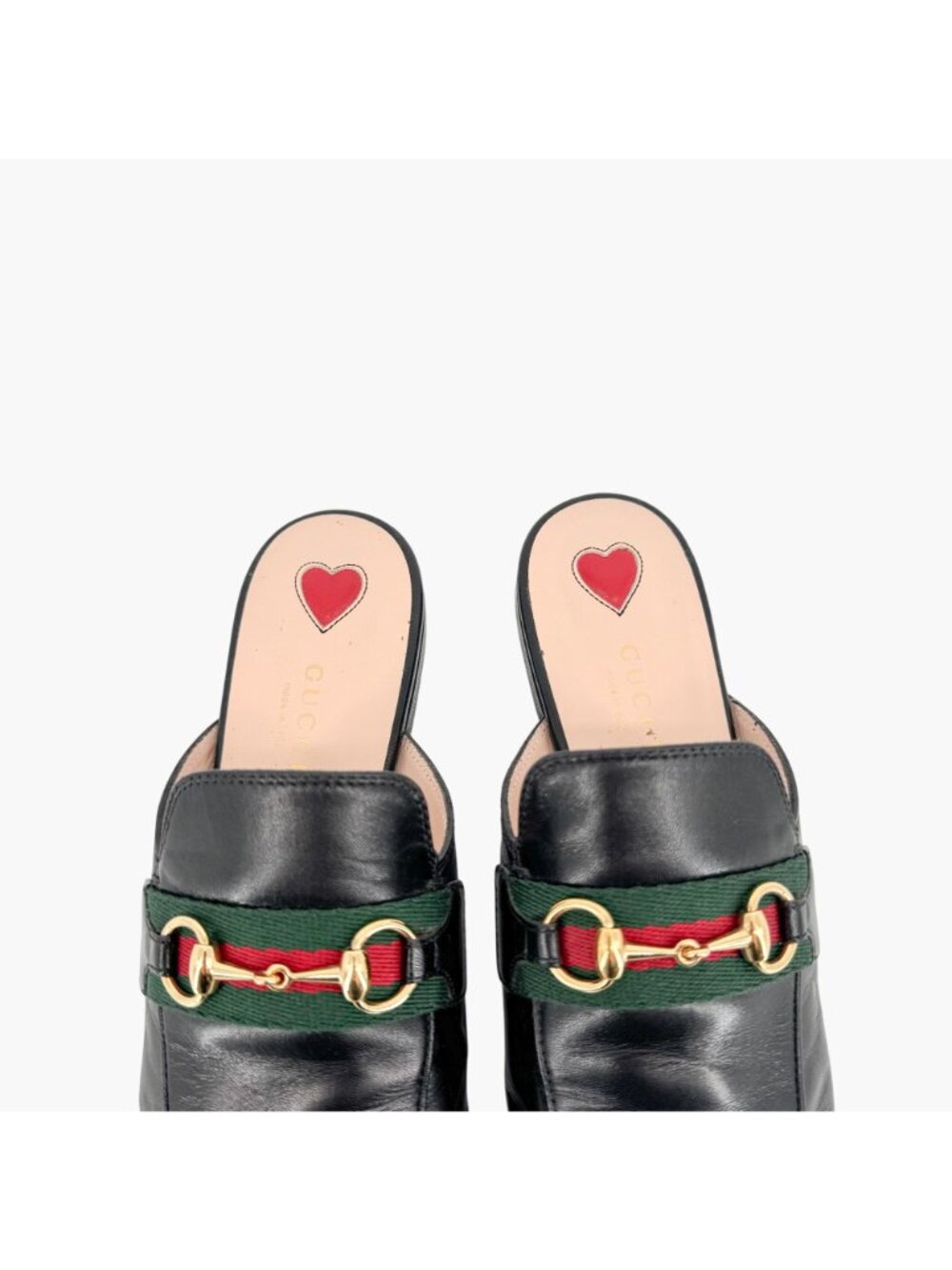 Gucci Princetown Web Stripe Horsebit Loafer Mule Size 36 US 6 Black Leather Flat - Picture 5 of 14
